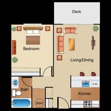 1 Bed 1 Bath A G02 floor plan